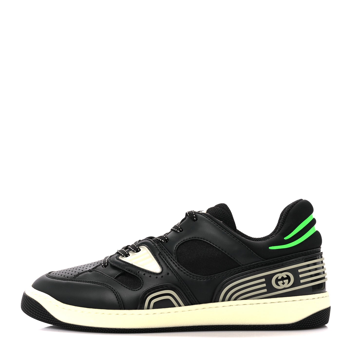 Demetra Glow in the Dark Mens Basket Low Top Sneakers 9.5 Black