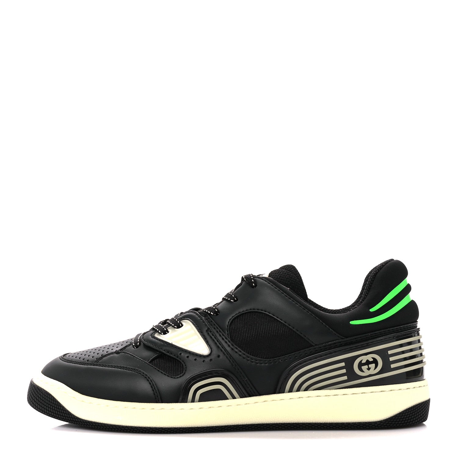 Gucci Demetra Glow in the Dark Mens Basket Low Top Sneakers 9.5 Black 1 of 10