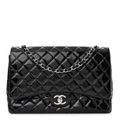 Chanel Patent Quilted Maxi Double Flap Black 1 of 10