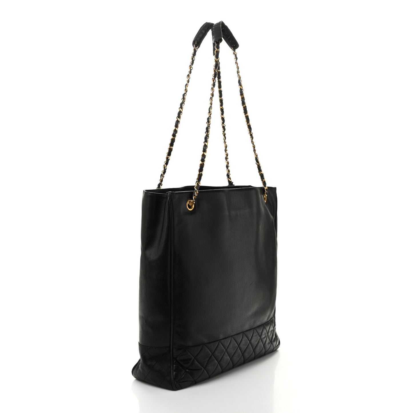 Lambskin Shopping Tote Black