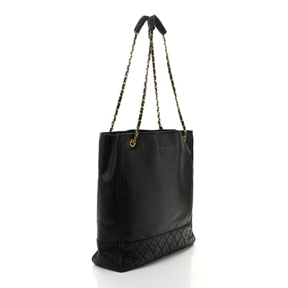 Chanel Lambskin Shopping Tote Black 3 of 12