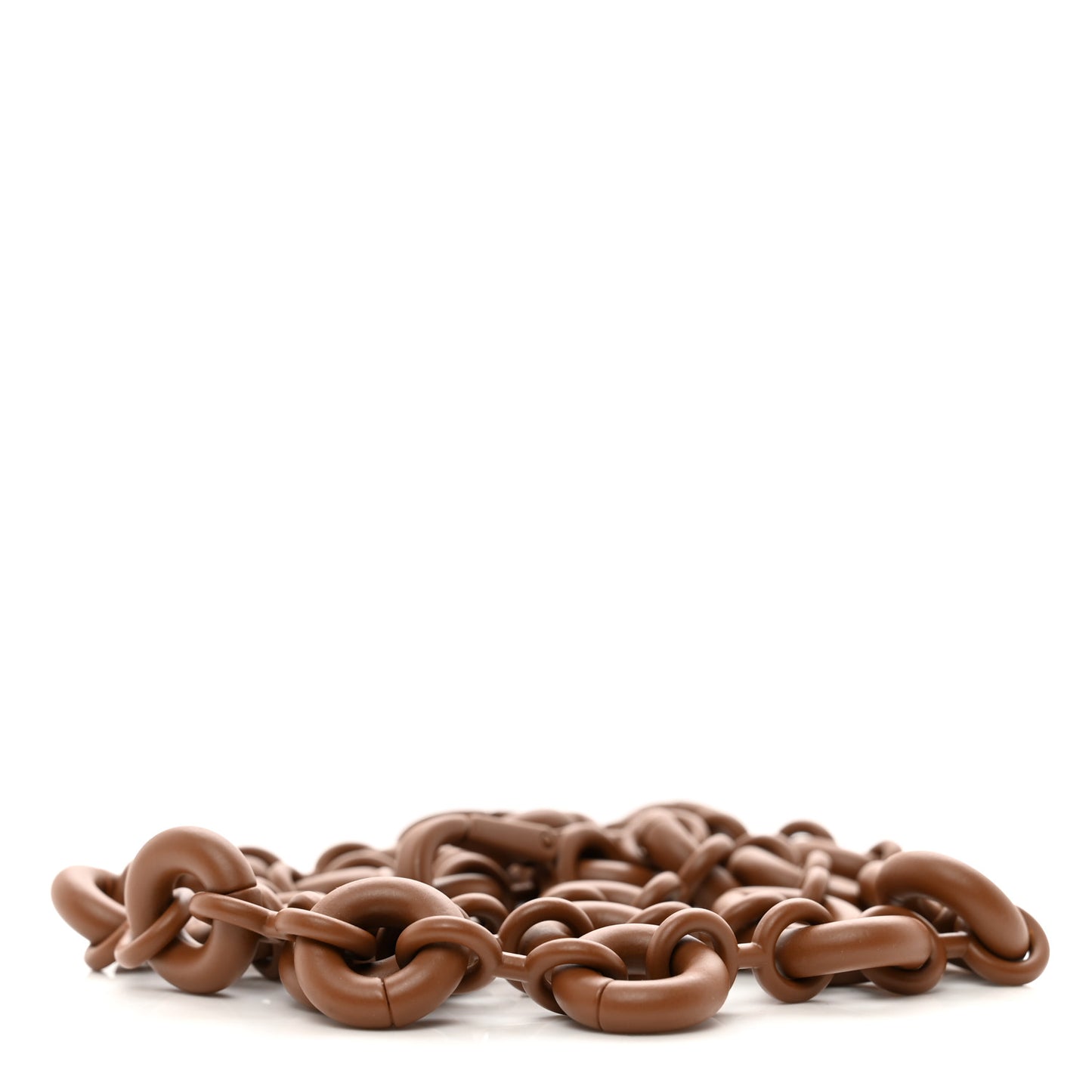Brass Monochrome Donut Chain Shoulder Strap Pecan