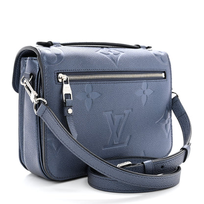 Louis Vuitton Metallic Empreinte Monogram Giant Pochette Metis Navy Nacre 3 of 14