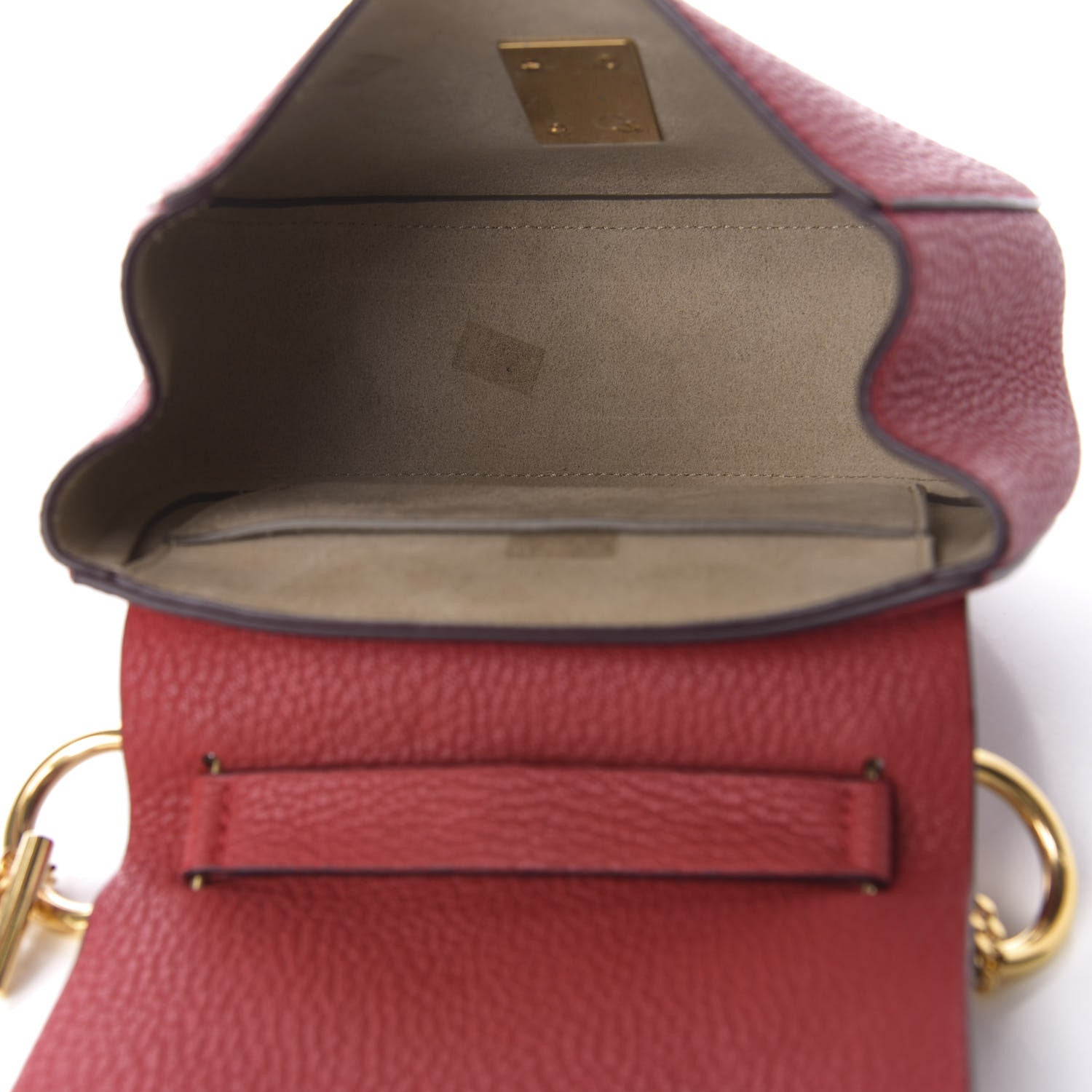Chloe Grained Lambskin Mini Drew Shoulder Bag Red 4 of 8