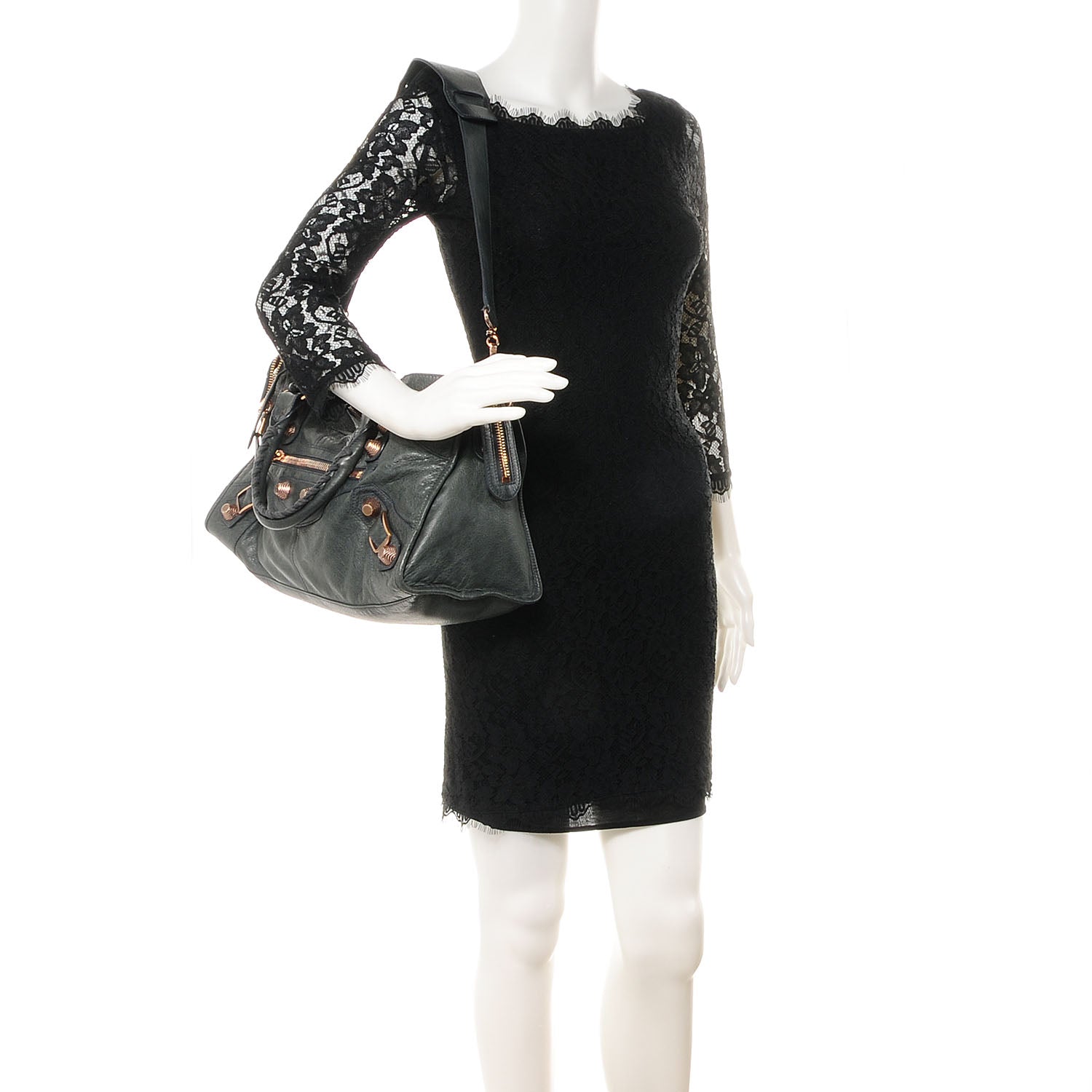 Balenciaga Agneau Giant 21 Rose Gold Hardware Part Time Anthracite 2 of 7