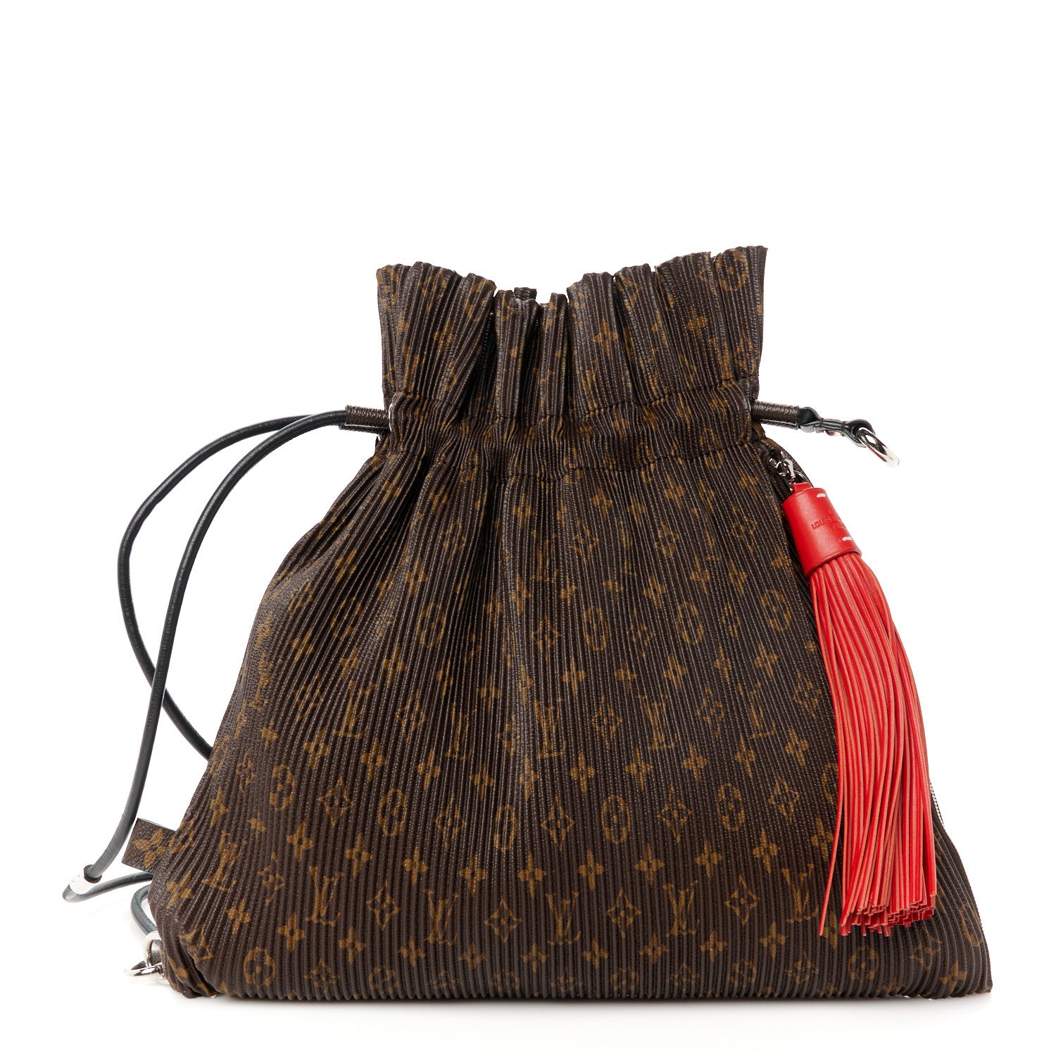 Louis Vuitton Monogram Canvas Pleated Explorer Bag MM 1 of 12