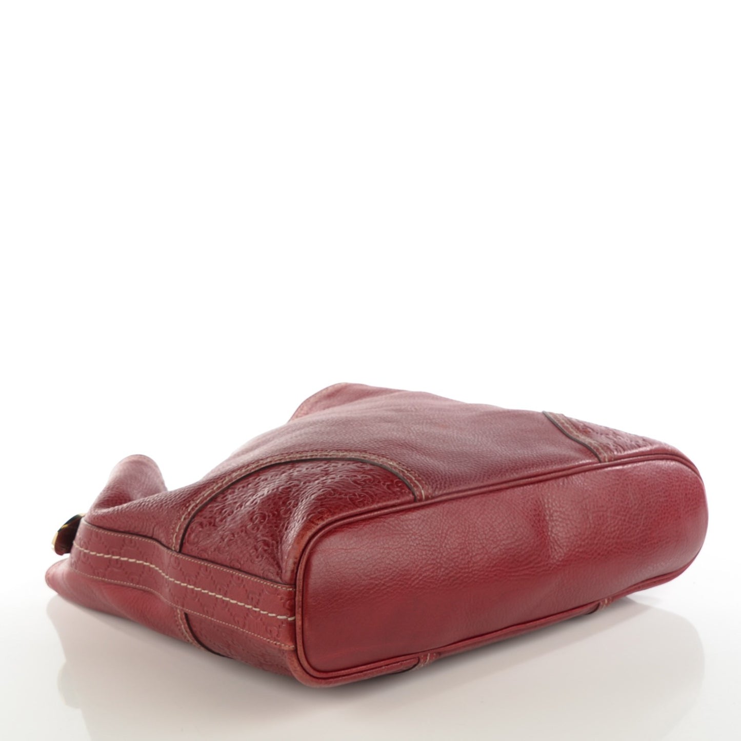 Guccissima Trim Large Signoria Hobo Red