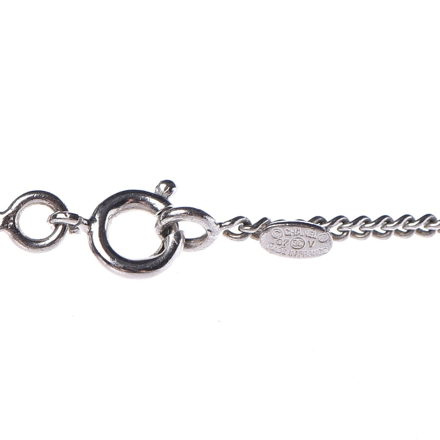 Crystal Timeless CC Necklace Silver