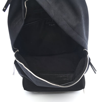 Saint Laurent Canvas Signature Embroidered City Backpack Black 4 of 7