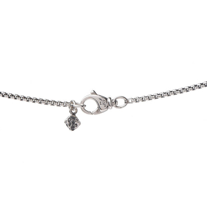 David Yurman Sterling Silver Diamond White Topaz 7mm Petite Albion Pendant Necklace 6 of 6