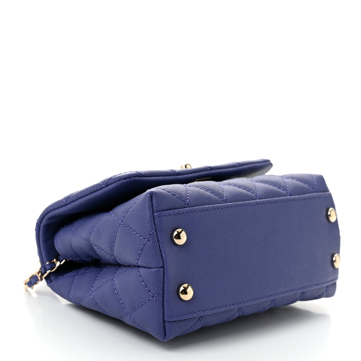 Caviar Quilted Extra Mini Coco Handle Flap Purple