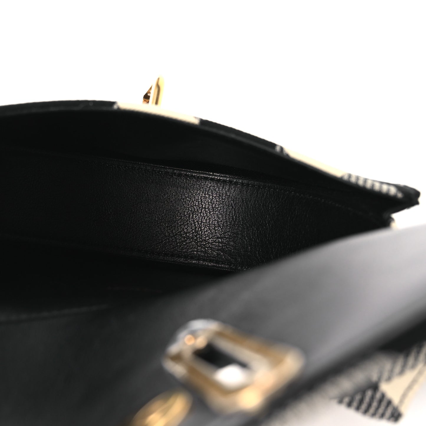 Jacquard Check Rocking Horse Crossbody Black