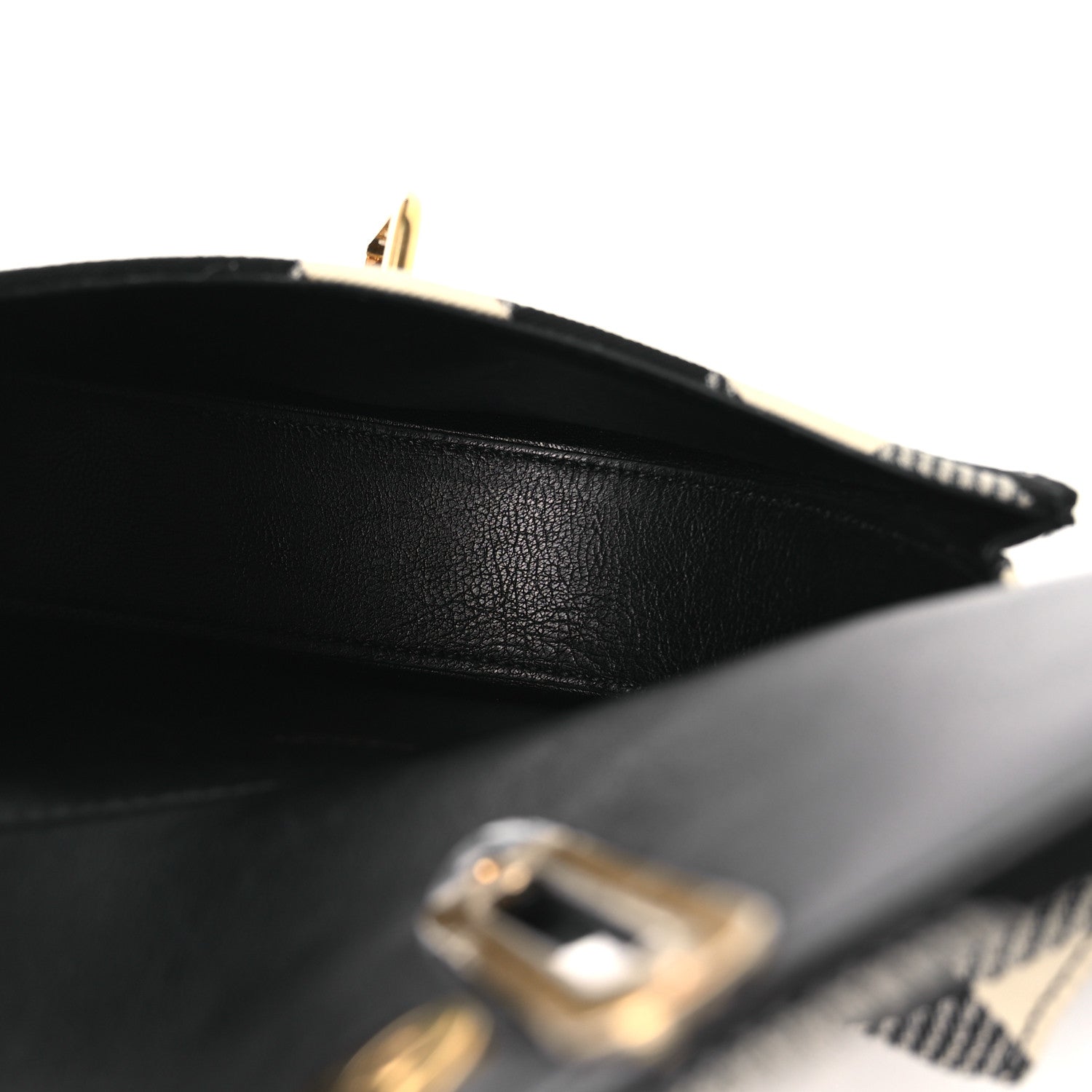 Burberry Jacquard Check Rocking Horse Crossbody Black 5 of 10
