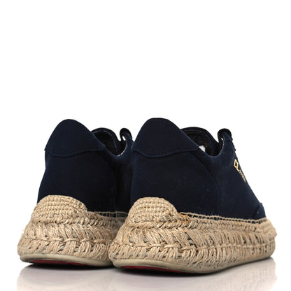 Christian Louboutin Toile Calfskin Espasneak Flat Sneaker 37 Obscur 4 of 8