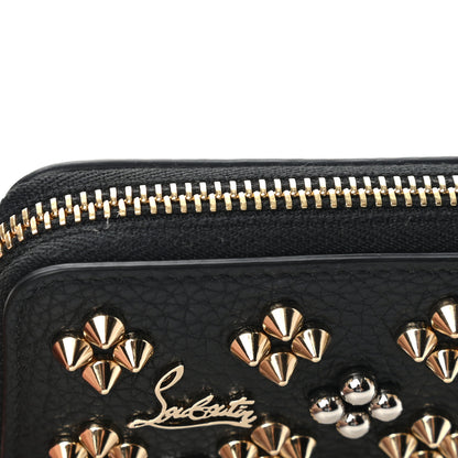 Christian Louboutin Calfskin Panettone Zip Around Coin Purse Black 8 of 10