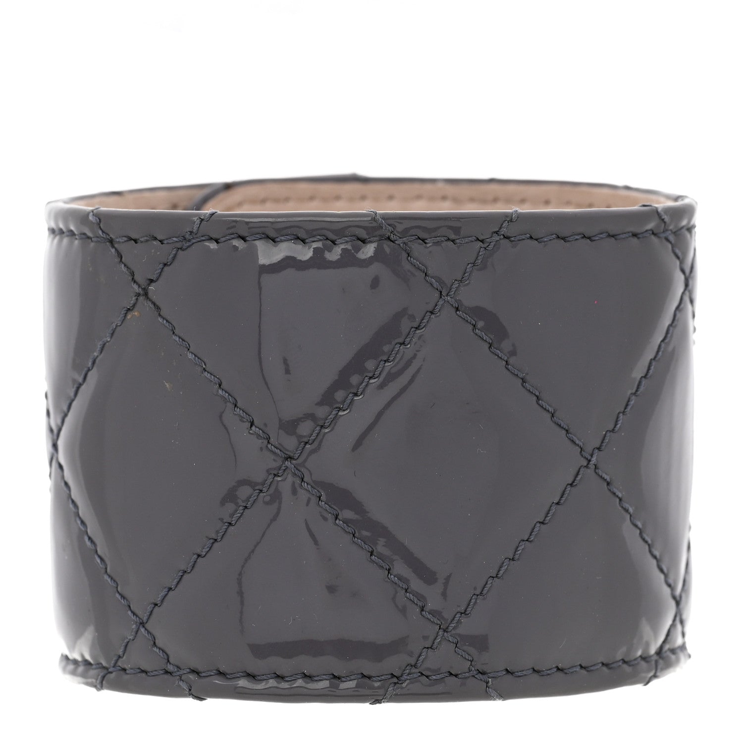 Chanel Quilted CC Turnlock Cuff Bracelet Grey 3 of 7