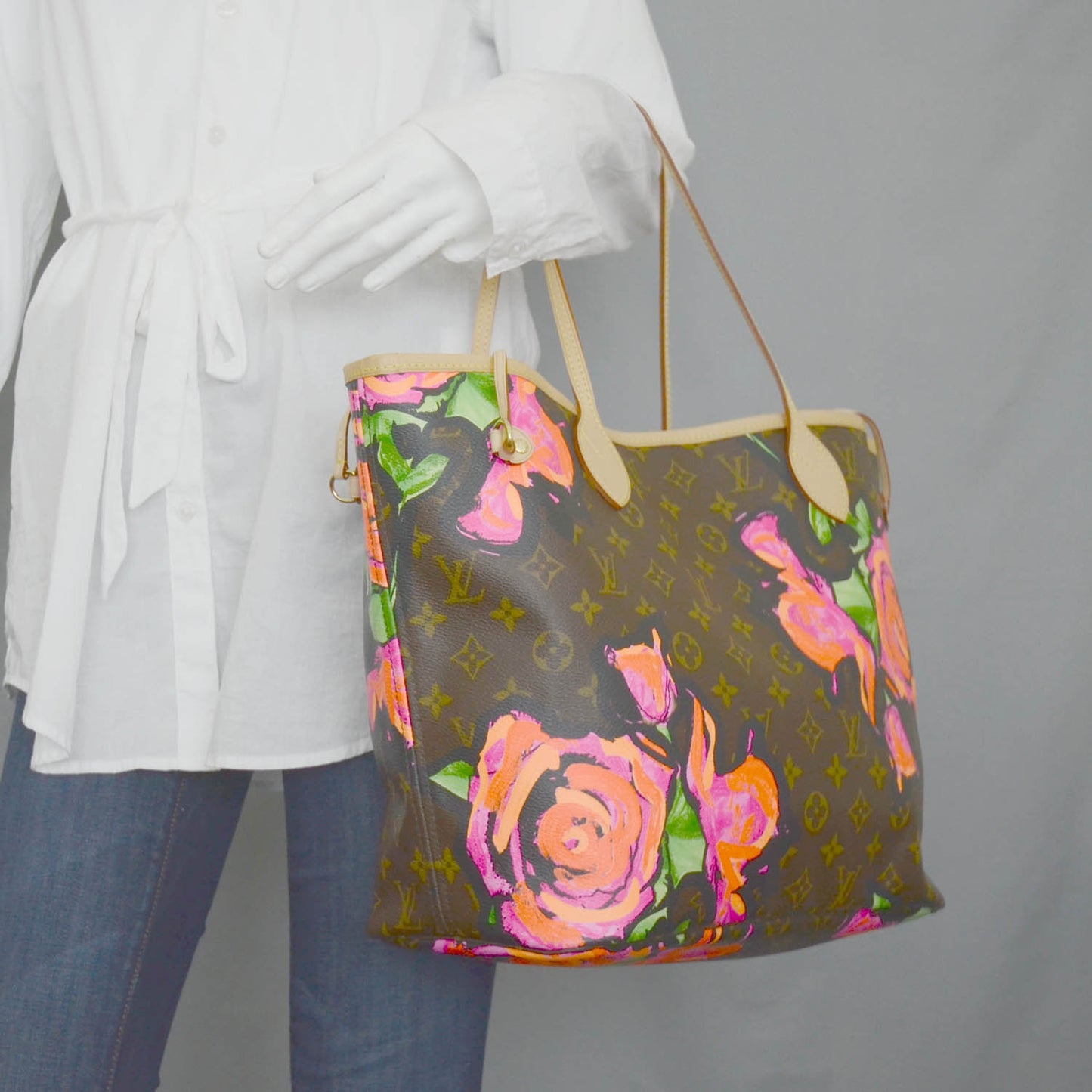 Monogram Roses Neverfull MM