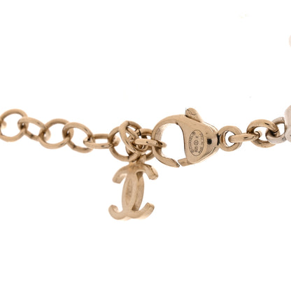 Chanel Crystal CC Bow Pendant Necklace Gold Silver 4 of 5