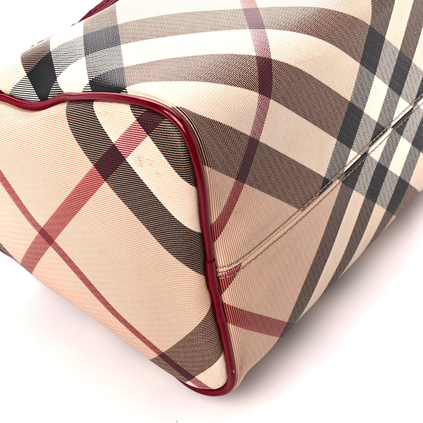 Patent Nova Check Chester Bowling Bag Raspberry Sorbet