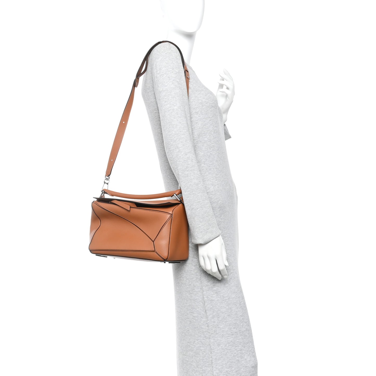 Calfskin Medium Puzzle Bag Tan