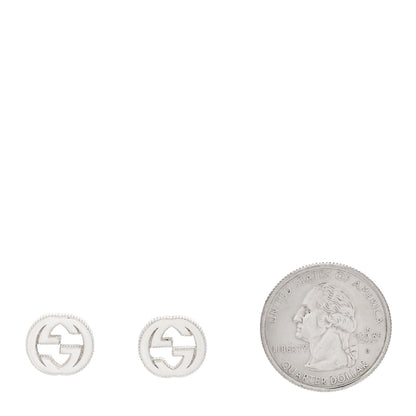 Gucci Sterling Silver Interlocking G Stud Earrings 2 of 5