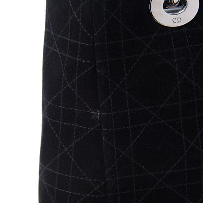 Christian Dior Suede Cannage Medium Lady Dior Black 10 of 12