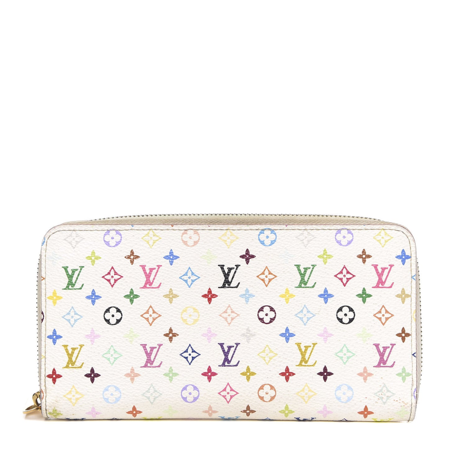 Monogram Multicolor Zippy Wallet White Litchi