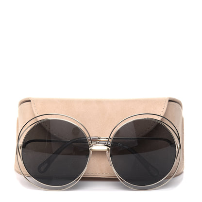 Chloe Oversized Round Carlina Sunglasses CE114SD Gold Grey Metallic 7 of 7