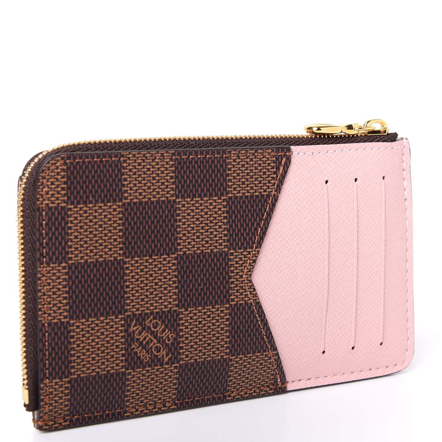 Louis Vuitton Damier Ebene Recto Verso Card Holder Rose Ballerine 3 of 6