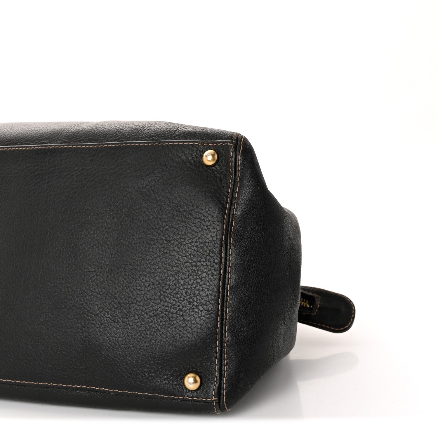 Chanel Grained Calfskin CC Stitched Shoulder Bag Black 9 of 9