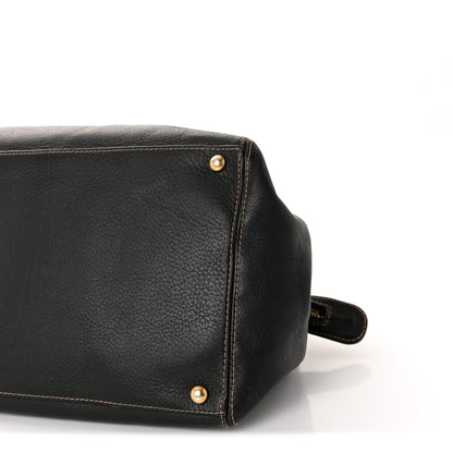 Chanel Grained Calfskin CC Stitched Shoulder Bag Black 9 of 9