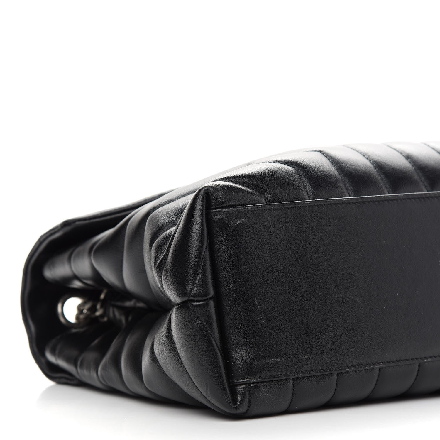 Saint Laurent Calfskin Y Quilted Monogram Medium Loulou Chain Satchel Black 7 of 8