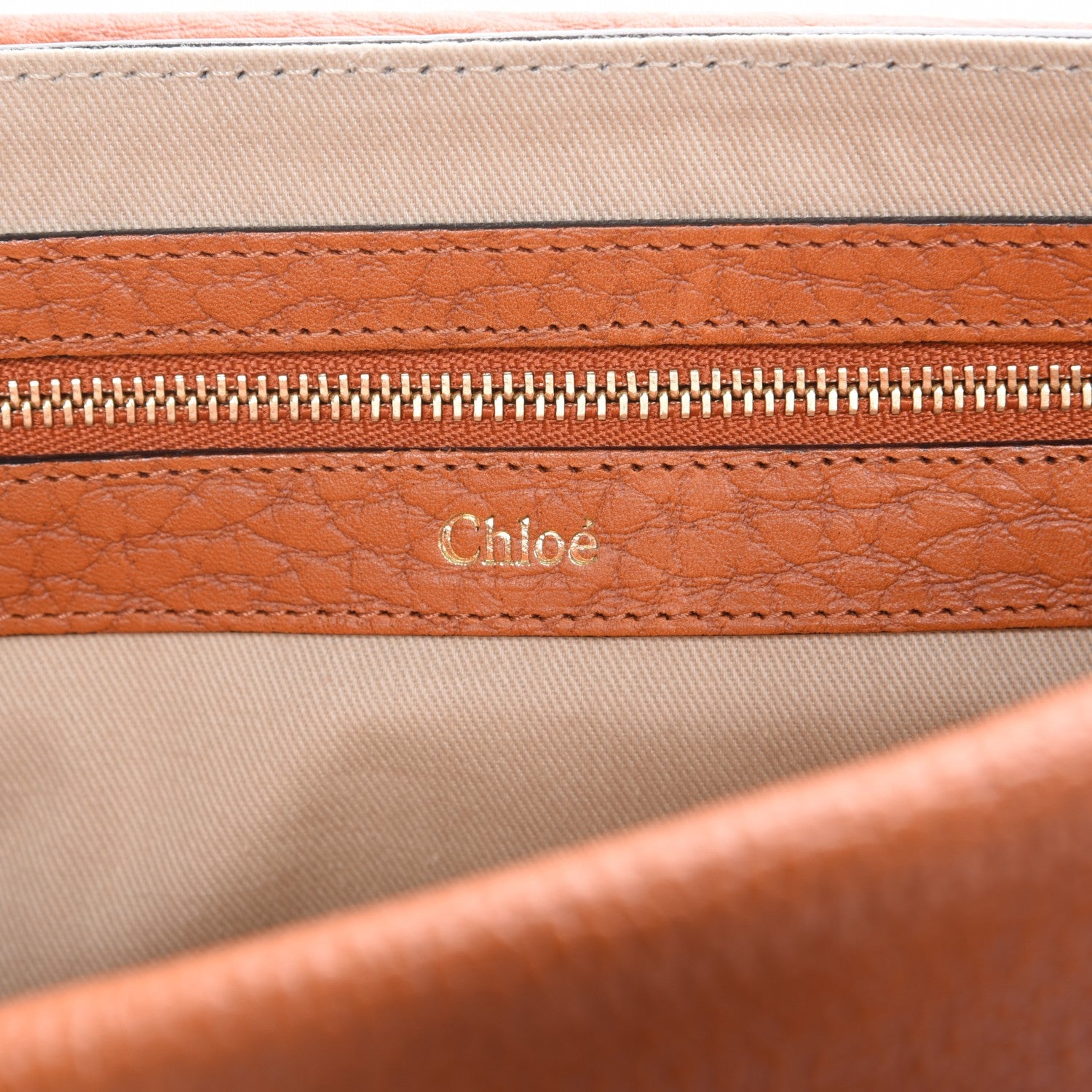 Chloe Grained Calfskin Medium Sally Flap Bag Tan 6 of 7