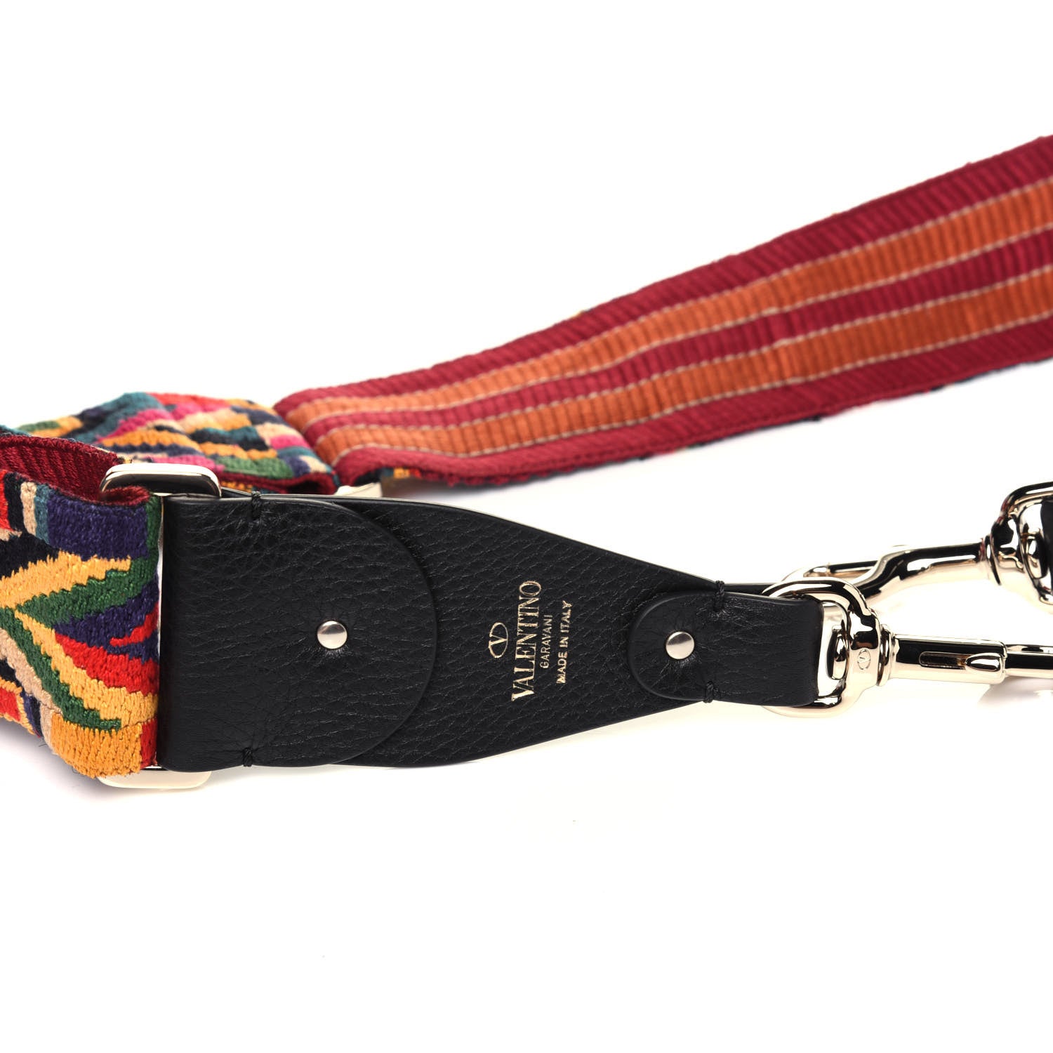 Valentino Garavani Canvas Native Couture 1975 Embroidered Rockstud Guitar Strap Multicolor 6 of 8