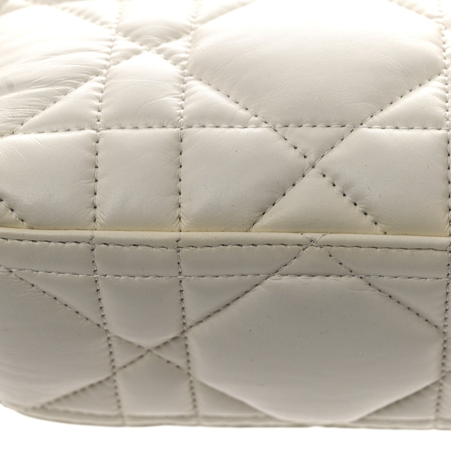 Christian Dior Calfskin Macrocannage Small Diortravel Nomad Pouch Latte 11 of 11