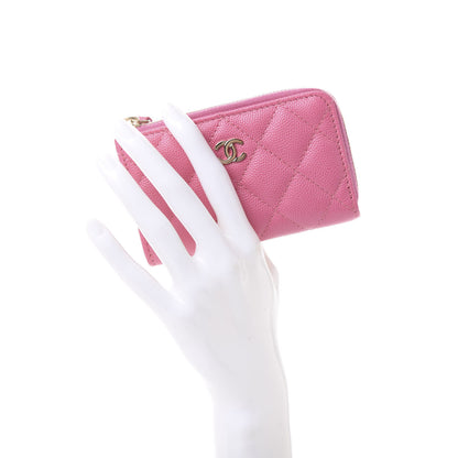Chanel Caviar Quilted Key Holder Case Pink 2 of 11