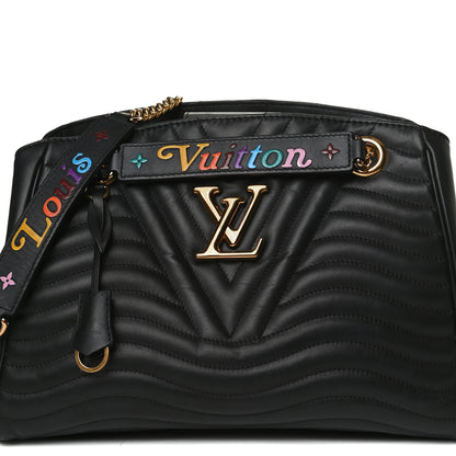 Louis Vuitton Calfskin New Wave Chain Tote Black 9 of 16