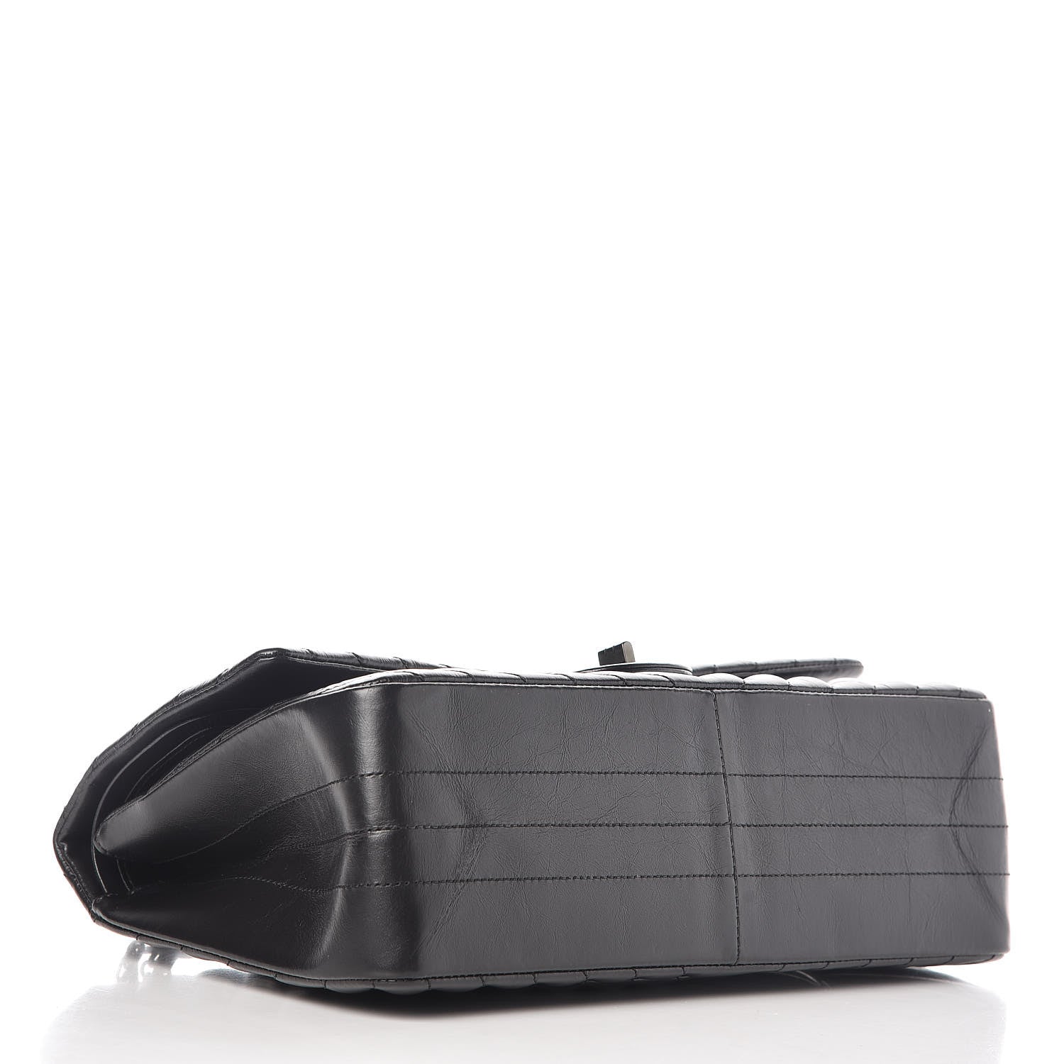 Chanel Aged Calfskin Chevron Quilted 2.55 Reissue 226 Flap Black 4 of 9