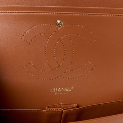 Chanel Lambskin Quilted Jumbo Double Flap Brown 6 of 11