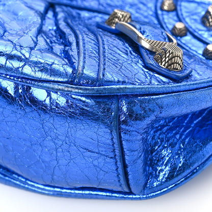 Balenciaga Metallic Arena Agneau Le Cagole Shoulder Bag XS Blue 8 of 8