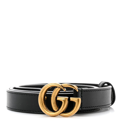 Gucci Calfskin Double G 20mm Belt 75 30 Black 1 of 5