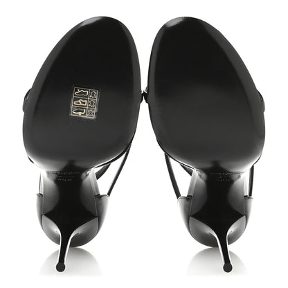 Saint Laurent Patent Cassandra 100 Sandals 40.5 Black 6 of 9