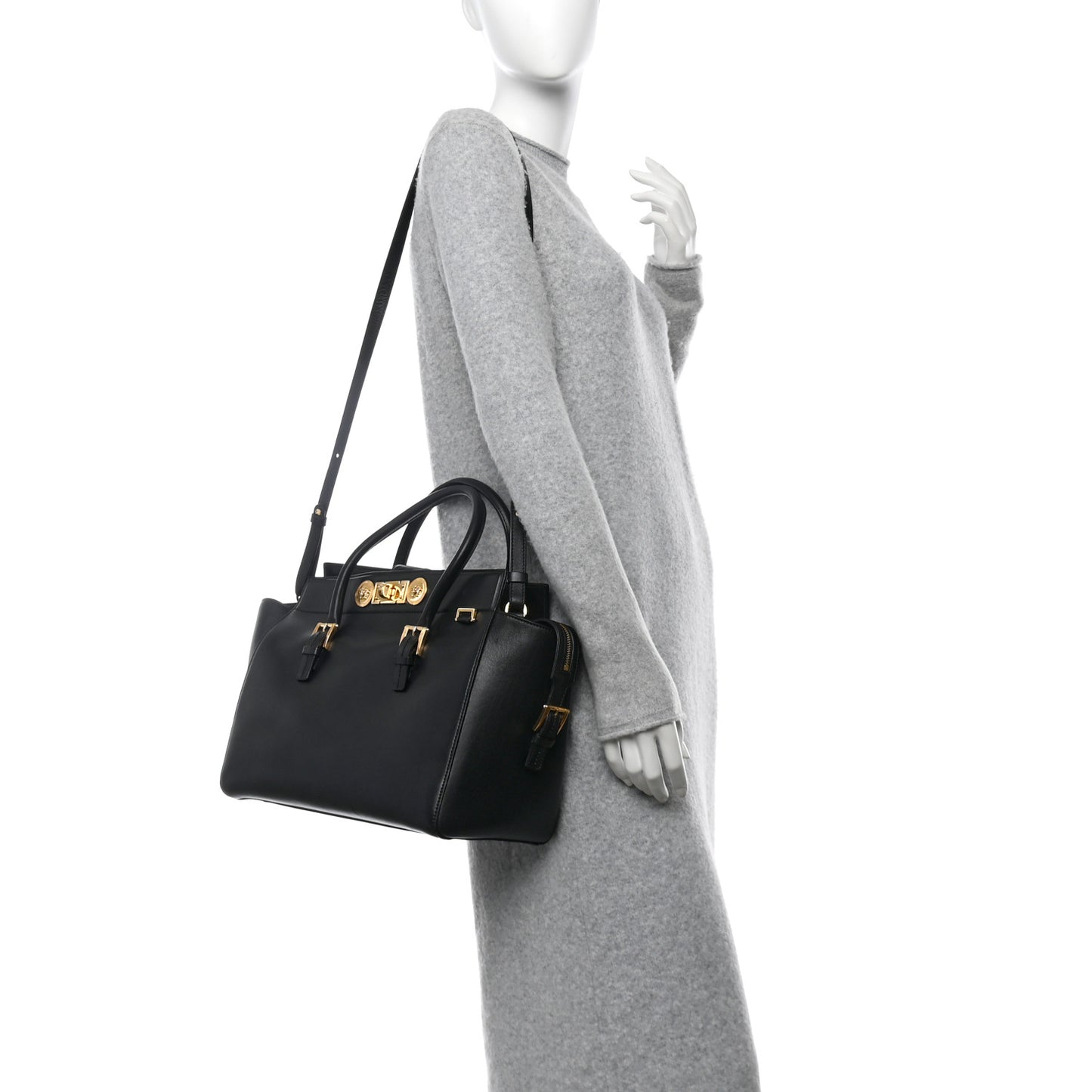 Vitello Calfskin Signature Tote Black
