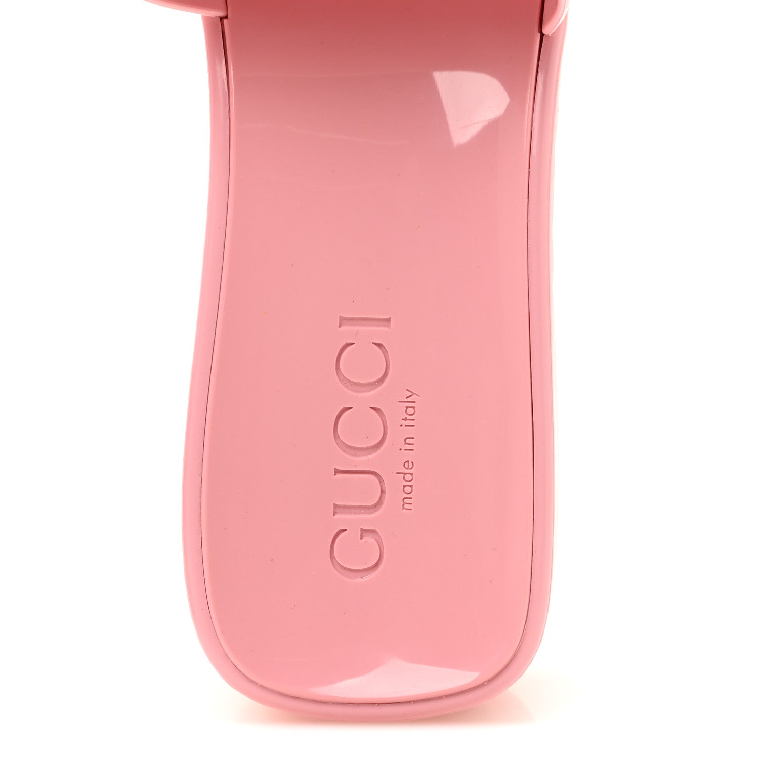 Gucci Rubber Gucci Logo Womens Platform 20/60mm Slide Sandals 37 Wild Rose 7 of 10