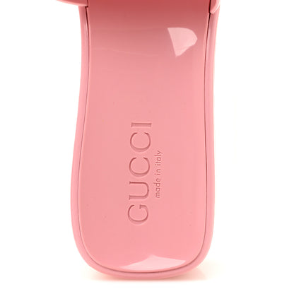 Gucci Rubber Gucci Logo Womens Platform 20/60mm Slide Sandals 37 Wild Rose 7 of 10