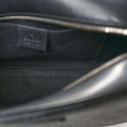 Gucci GG Supreme Monogram Web Shoulder Bag Black Grey 5 of 10