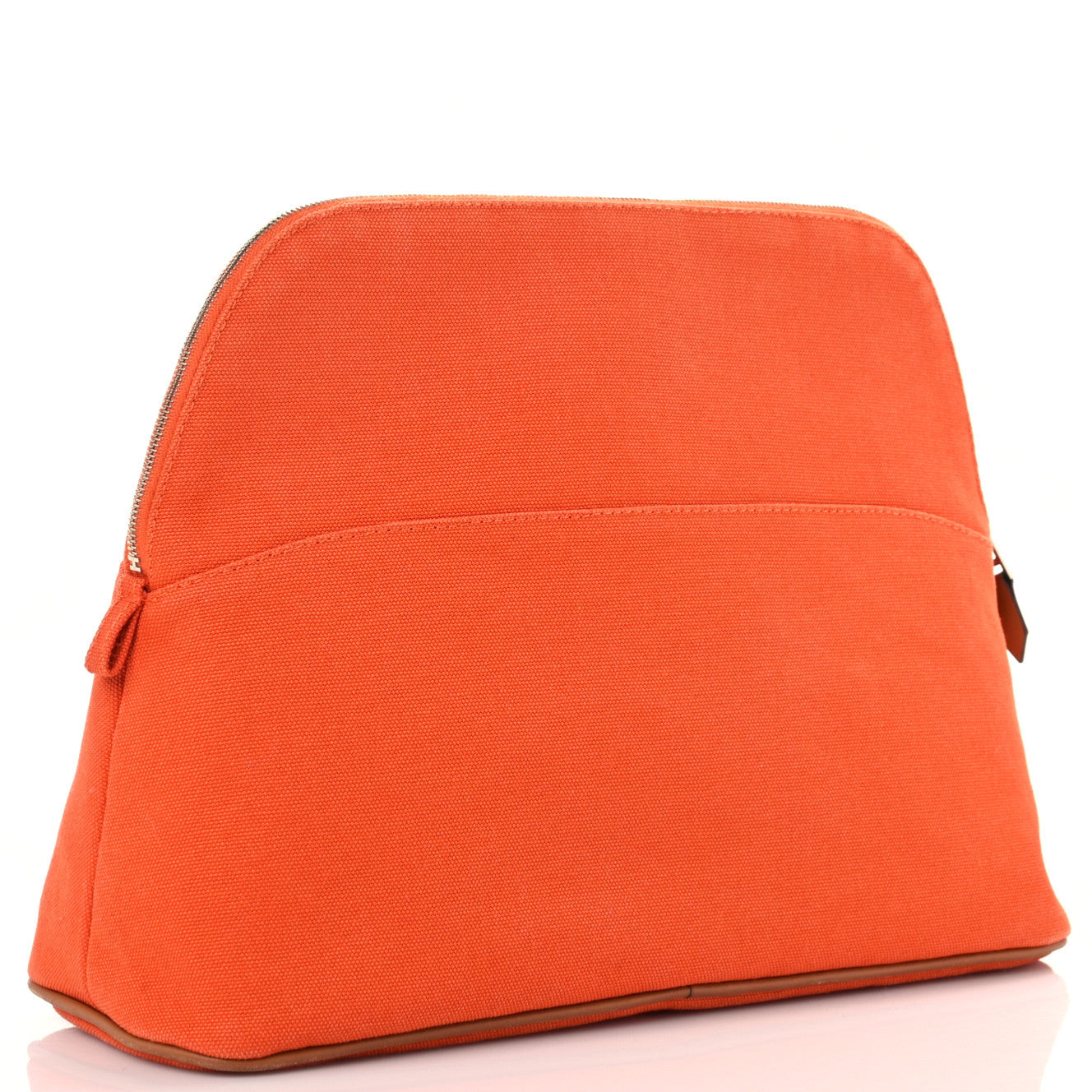 Cotton Canvas Bolide Travel Cosmetic Pouch Orange