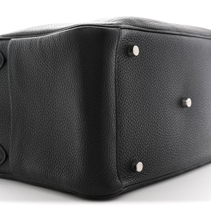 Hermes Taurillon Clemence Lindy 30 Black 9 of 12
