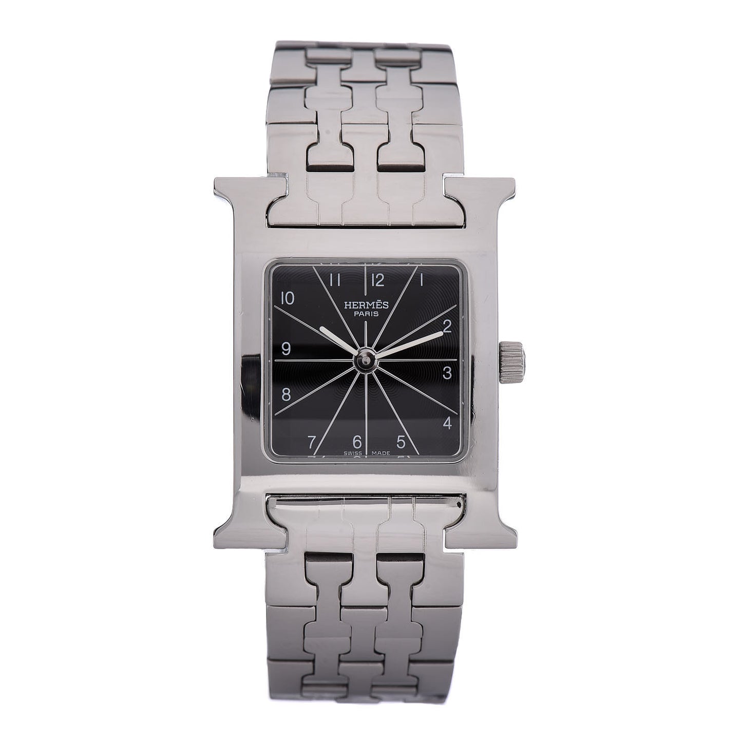 Stainless Steel 21mm Heure H Hour Quartz Watch Black