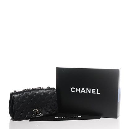 Chanel Calfskin Diamond Embossed New Chic Flap Black 9 of 9